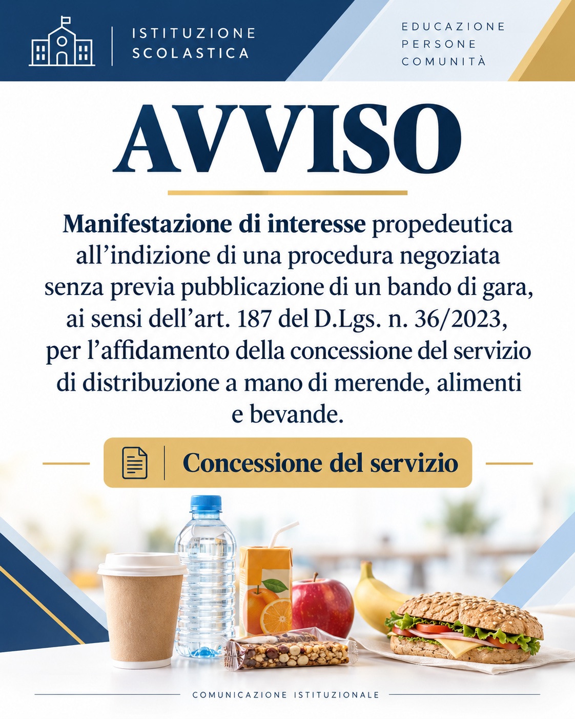 Avviso di manifestazione di interesse propedeutica all’indizione di una procedura negoziata senza pr