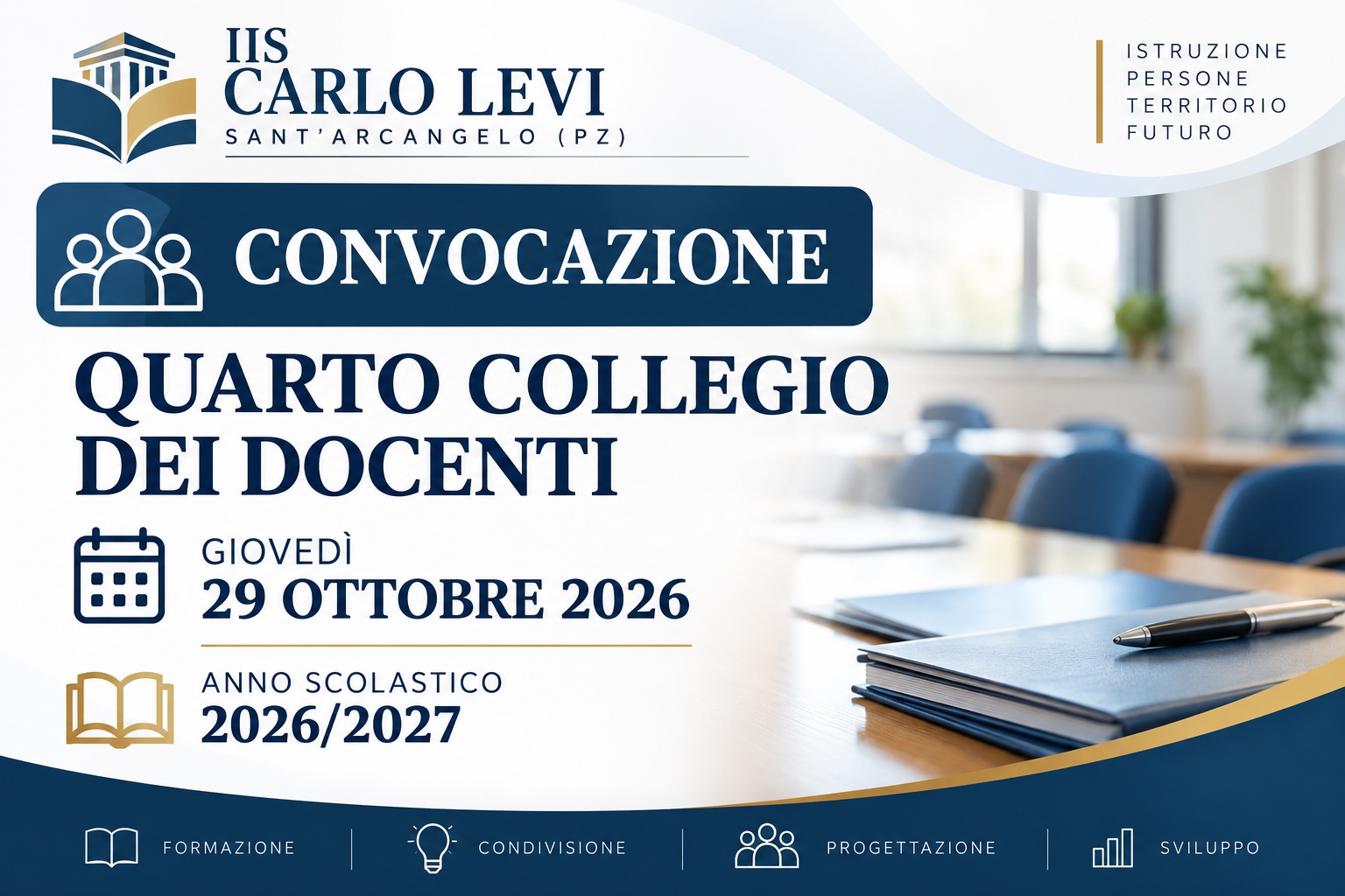 convocazione quarto Collegio dei Docenti del 29 ottobre 2026 - Anno Scolastico 2026/2027