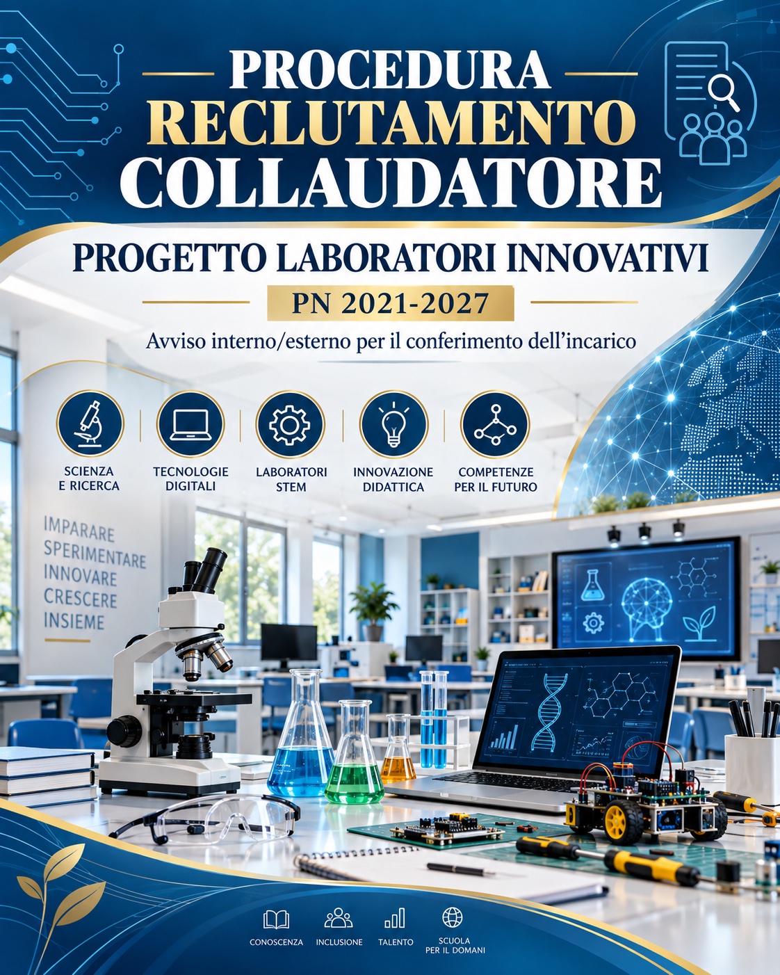 PROCEDURA RECLUTAMENTO COLLAUDATORE PROGETTO LABORATORI INNOVATIVI PN 21-27