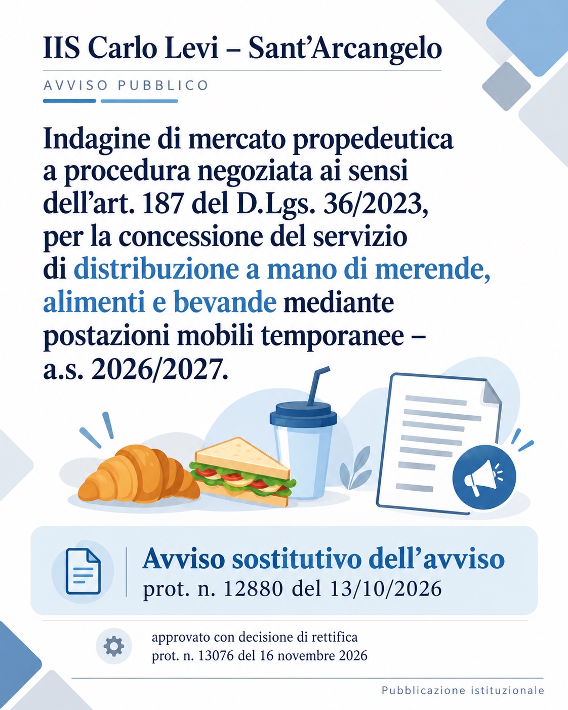 Indagine di mercato propedeutica a procedura negoziata ai sensi dell’art. 187 del D.Lgs. 36/2023, pe